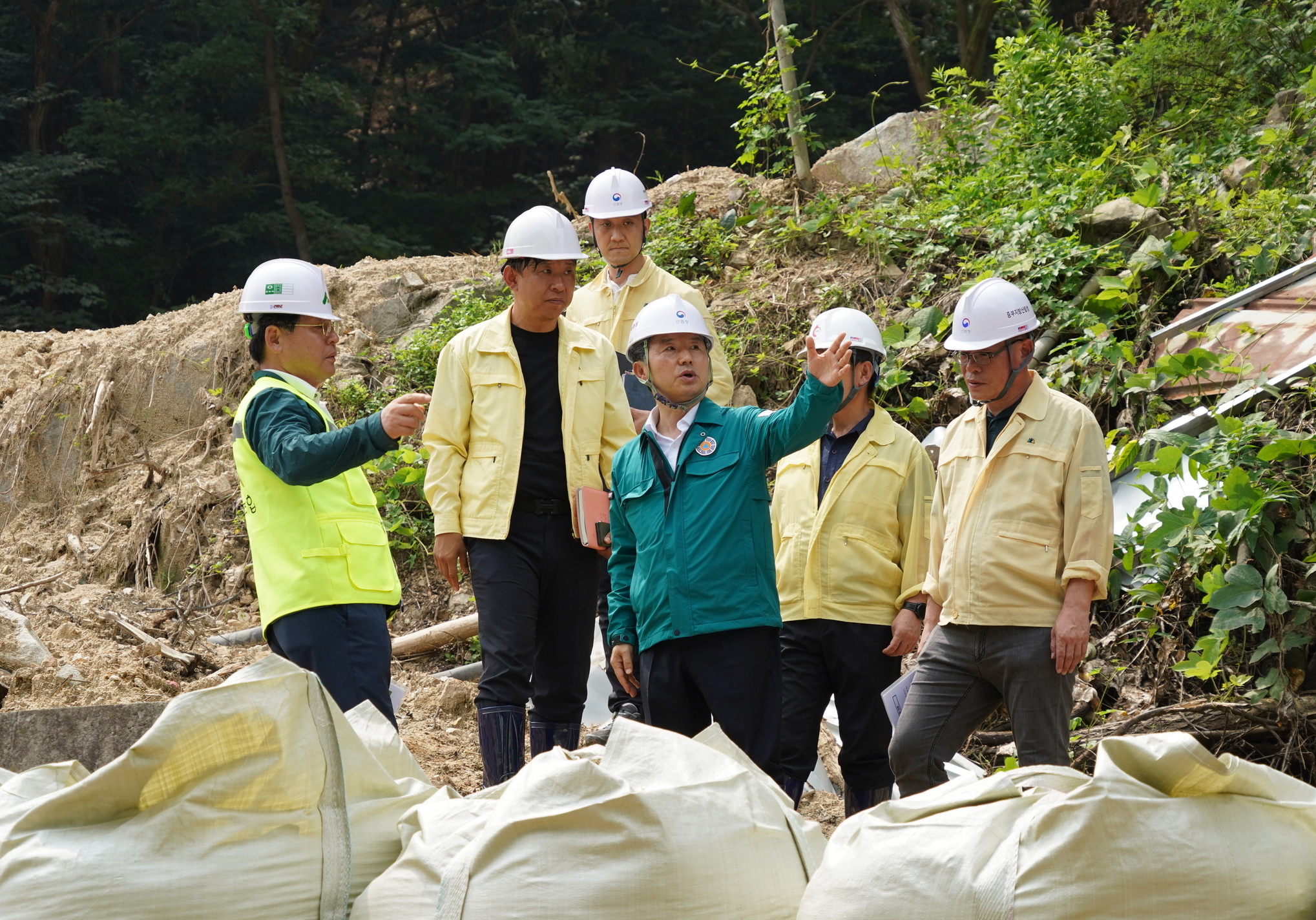 남성현 산림청장, 호우로 인한 세종시 산사태 피해지 현장 점검 