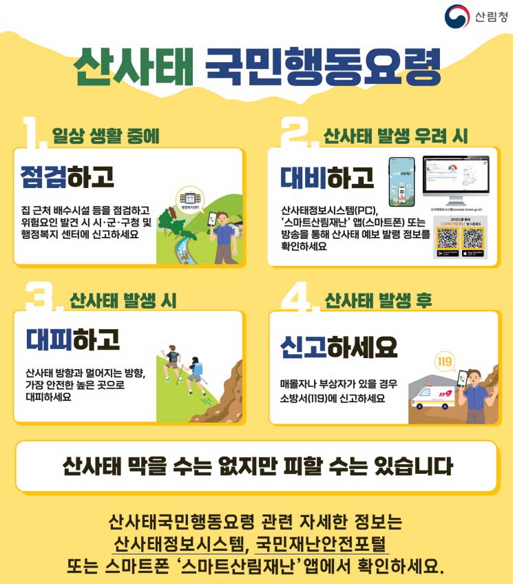 산사태 국민행동요령