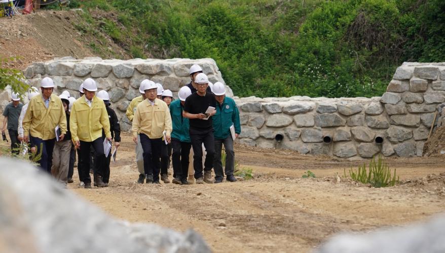 박은식 산림청장, 호우 대비 산림유역관리 사업지 현장 점검