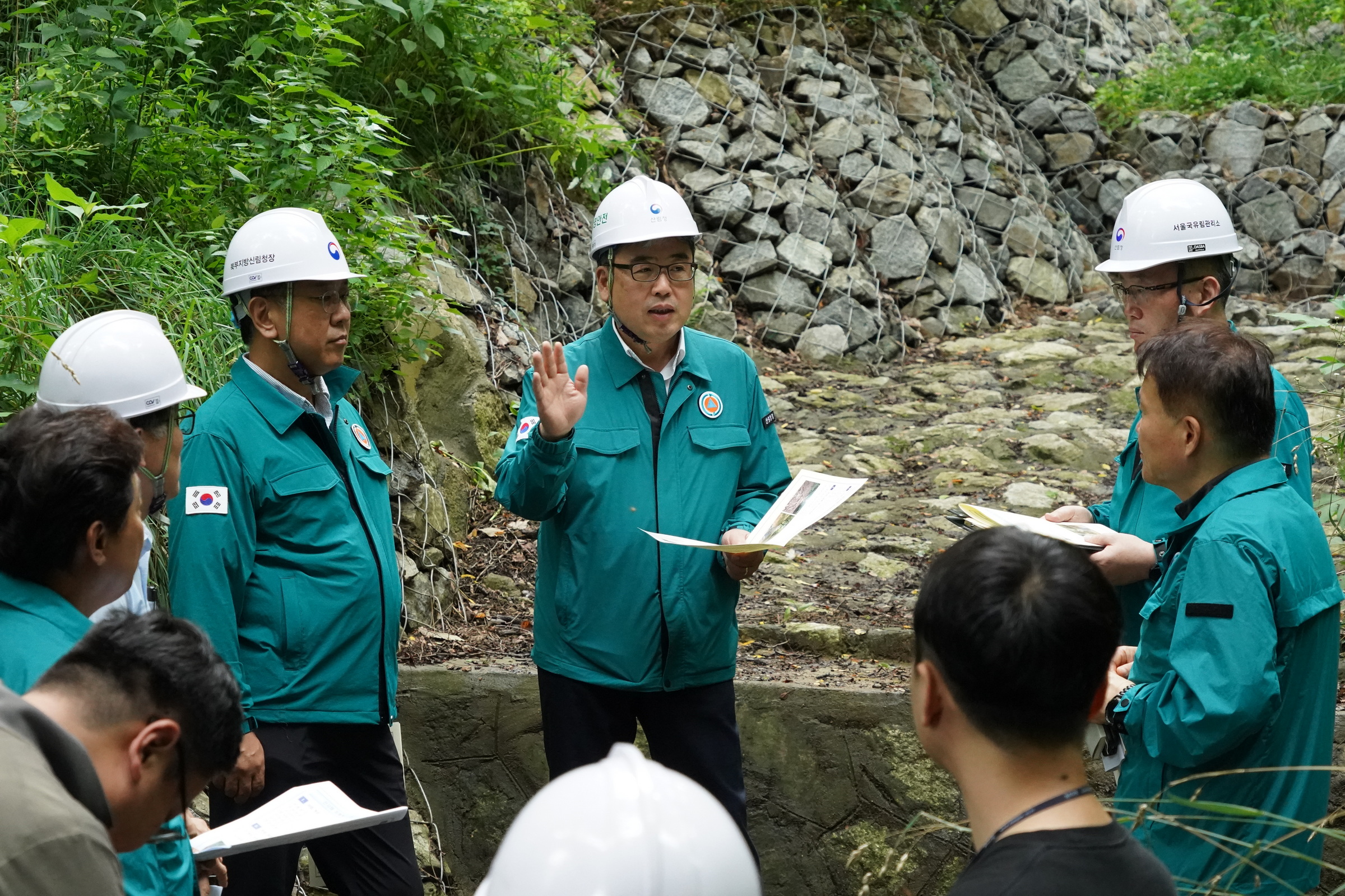 산림청장, 수도권 집중호우에 따른 산사태 복구지 현장점검