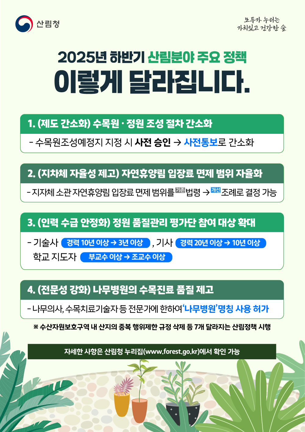 수요자 중심 국민 체감형 산림정책을 확대하겠습니다! 이미지1