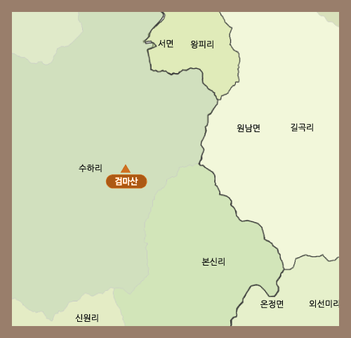 경북 영양군 수비면 수하리 산26-1 외 64필지에 위치한 검마산.