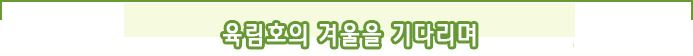 육림호의 겨울을 기다리며