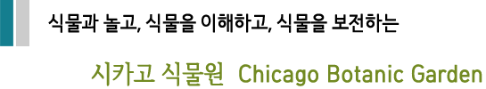 식물과 놀고, 식물을 이해하고, 식물을 보전하는 시카고 식물원 Chicago Botanic Garden